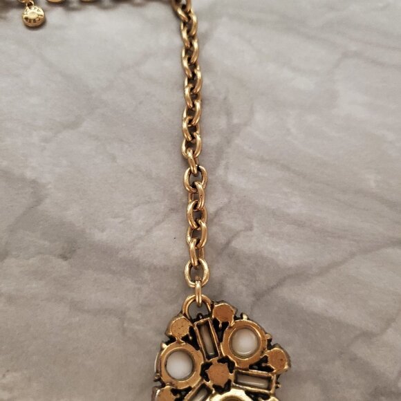 💖 J.Crew White Rhinestones Crystals Cluster Statement Necklace 💖 - Picture 11 of 16
